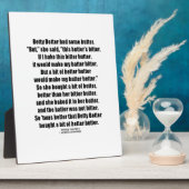 Betty Botter Better Butter (Tongue Twister) Fotoplatte (Seite)