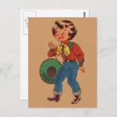 Betty das Cowgirl Postkarte (Vorne/Hinten)