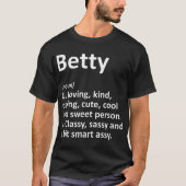 BETTY Definition Personalisiert Name Funny Birthda T-Shirt (Vorderseite)