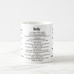 Betty, der Ursprung und die Bedeutung und Ihr Foto Kaffeetasse