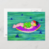 Betty Drives weg Postkarte (Vorne/Hinten)