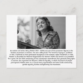 Betty Friedan - Feminist Postkarte