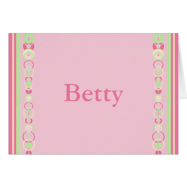 Betty Modern Circles Name Card - 369 (Vorderseite (Horizontal))