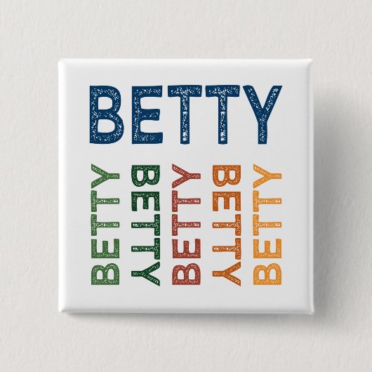 Betty Niedlich Colorful Button (Vorderseite)