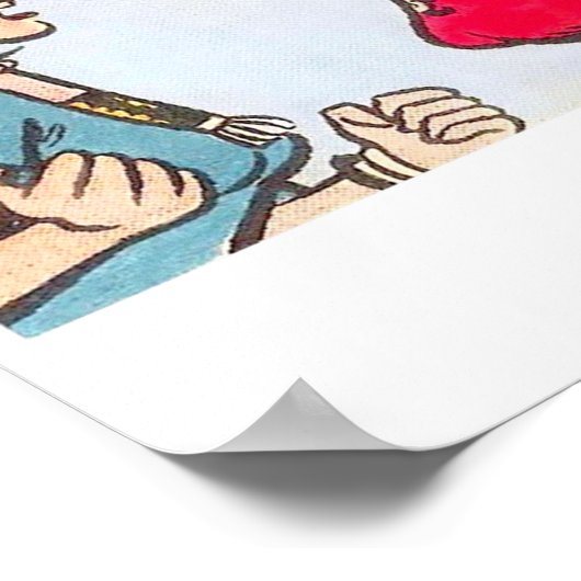 Betty Veronica Comic Strip Poster (Ecke)