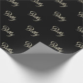 Betty white gold Handwriting Geschenkpapier (Ecke)