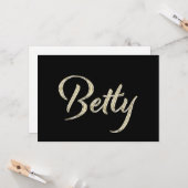 Betty white gold Handwriting Karte (Vorderseite/Rückseite Beispiel)
