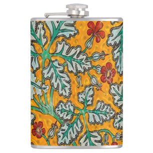 Betty's gelbe Blumen Flachmann