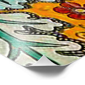 Betty's gelbe Blumen Fotodruck (Ecke)