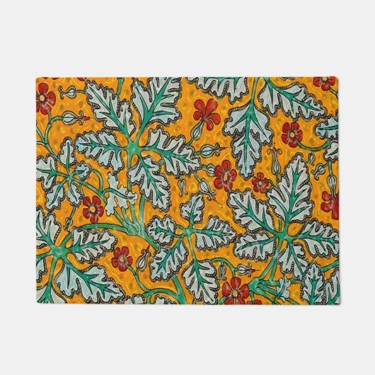 Betty's gelbe Blumen Fußmatte (Vorderseite)