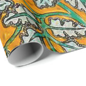 Betty's gelbe Blumen Geschenkpapier (Rolleneckpunkt)