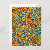 Betty's gelbe Blumen Postkarte (Vorne/Hinten)