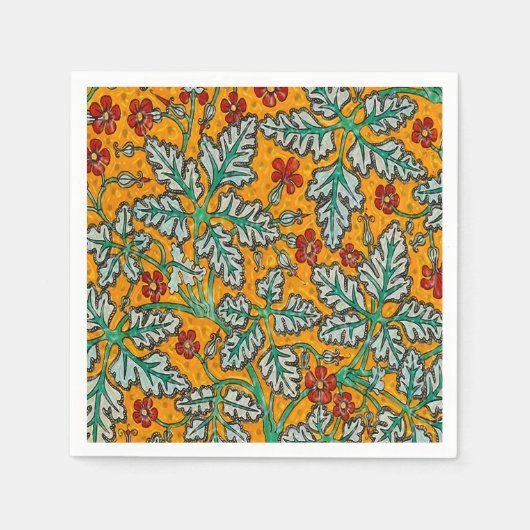 Betty's gelbe Blumen Serviette (Vorderseite)