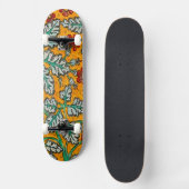 Betty's gelbe Blumen Skateboard (Vorderseite)