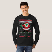 Betupfende hässliche Weihnachtsstrickjacke Sankt T-Shirt (Vorne ganz)