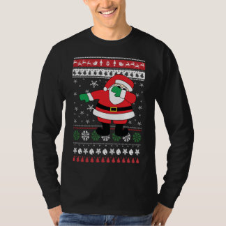Betupfende hässliche Weihnachtsstrickjacke Sankt T-Shirt