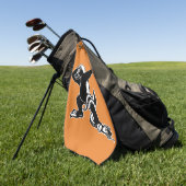 Betupfender Honigdachs Golfhandtuch (Gras)