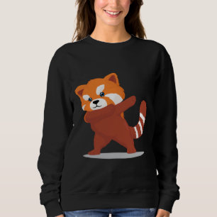 Betupfender Panda - niedliches Kawaii, das roter Sweatshirt