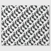 Betupfender Tier-Panda Geschenkpapier (Flach)