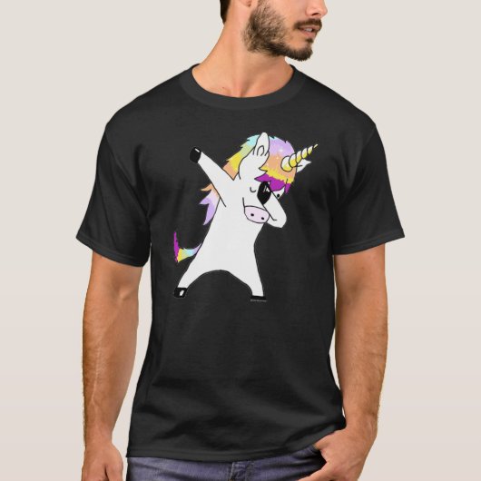 Betupfender Unicorn in einem klassischen T-Shirt (Vorderseite)
