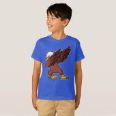 Betupfender Weißkopfseeadler-lustiger Klecks-Vogel T-Shirt (Vorne ganz)