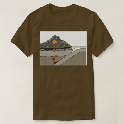 Between a Rock and a Hard Place Geologic Subductio T-Shirt (Design vorne)