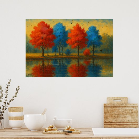 Between Fire and Frost Landscape Poster (Küche)