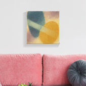 Between Shores: Zen Ma Abstract | Indigo Ochre Leinwanddruck (Insitu (Wohnzimmer))