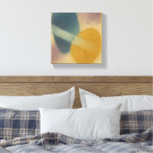 Between Shores: Zen Ma Abstract | Indigo Ochre Leinwanddruck (Insitu (Schlafzimmer))