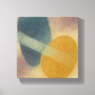 Between Shores: Zen Ma Abstract | Indigo Ochre Leinwanddruck