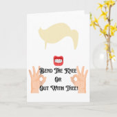 Beuge das Knie oder raus mit dir Trump Potus USA  Karte (Gelbe Blume)