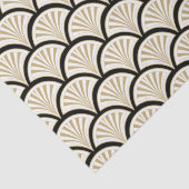 Beuge und Schwarz-Deko abstrakte Blume Muster Seidenpapier (Detail)