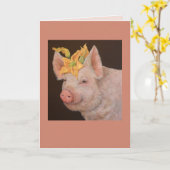 Beullah die Schweinekarte Karte (Gelbe Blume)