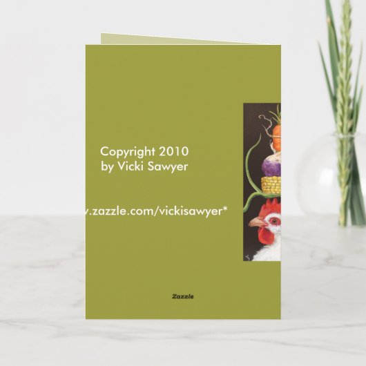 Beullah mit Veggie-Hut-Karte Karte (Rückseite)