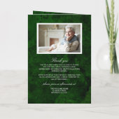 Beuneral Emerald Greenery |Memorial-Programm Programm (Rückseite)