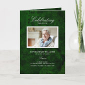 Beuneral Emerald Greenery |Memorial-Programm Programm (Vorderseite)