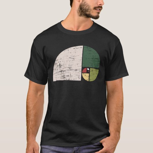 Beunruhigend Fibonacci Spiral Retro Vintag T-Shirt (Vorderseite)