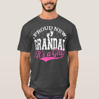 Beunruhigend Gender Offenbarung Proud New Grandad  T-Shirt
