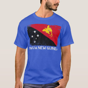 Beunruhigend Papua Neue Guinea Flag Männer Frauen T-Shirt