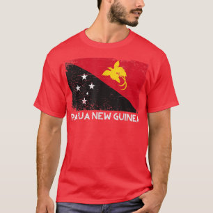 Beunruhigend Papua Neue Guinea Flag Männer Frauen  T-Shirt