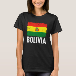 Beunruhigend Retro Bolivien Flag Patriotic T-Shirt
