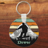 Beunruhigend Retro Snowboard Skifahren Sport Name Schlüsselanhänger (Vorderseite)