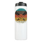 Beunruhigend Vintag Retro Chainsaw Lumberjack Thermosbecher (Vorderseite)