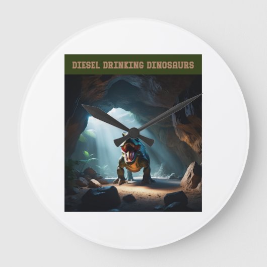 Beunruhigende Aussicht Große Wanduhr (Vorderseite)