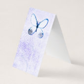 Beunruhigende blaue Schmetterlingswurfkarten Visitenkarten (Rückseite)