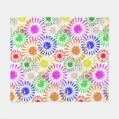 Beunruhigende Blume Burst Sherpa Blanket Fleecedecke (Vorderseite (Horizontal))