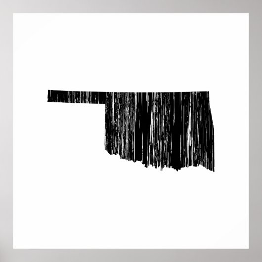 Beunruhigende Oklahoma-Staat-Kontur Poster (Vorne)