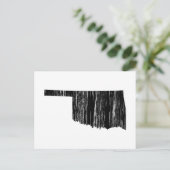 Beunruhigende Oklahoma-Staat-Kontur Postkarte (Stehend Vorderseite)