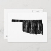 Beunruhigende Oklahoma-Staat-Kontur Postkarte (Vorne/Hinten)