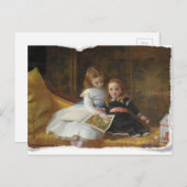 Beunruhigende Viktorianische zwei junge Mädchen Po Postkarte (Vorne/Hinten)